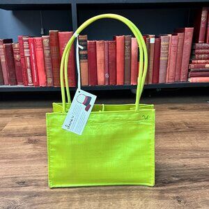 Clare V Silk Chartreuse Purse Yellow Green Small Shoulder Bag Purse